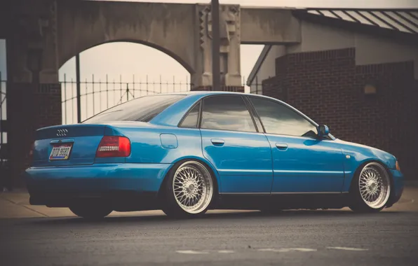 Audi, Audi, blue, blue, stance