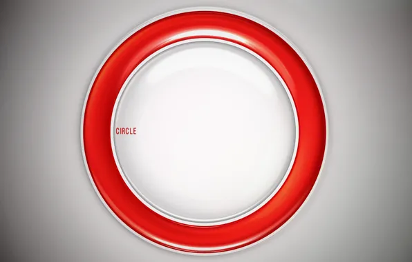 Picture white, red, round