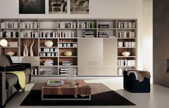 Picture Villa, interior, library, living room