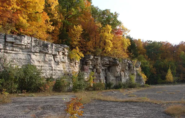 Picture road, autumn, trees, rocks, colors, road, trees, Autumn