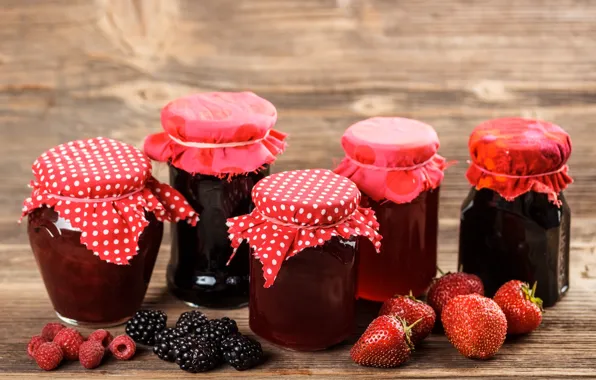 Raspberry, strawberry, Bank, BlackBerry, jam