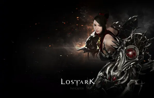 Picture girl, background, black, Lost Ark