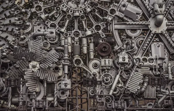 Picture macro, Wallpaper, Mechanism, gear, complex mechanism, metal mechanisms