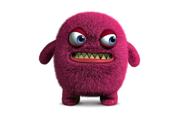 Picture monster, face, funny, cute, fluffy