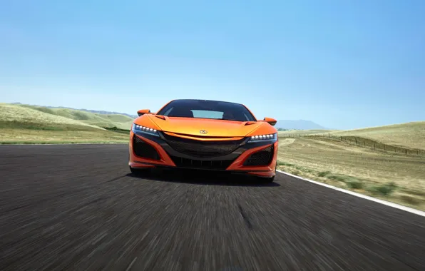 Honda, front view, Acura, NSX, 2019