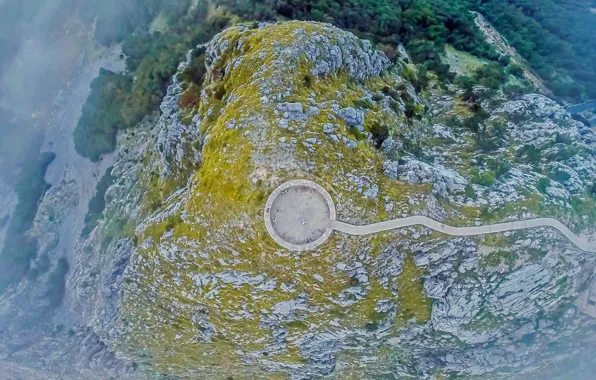 Picture panorama, Montenegro, mount Lovcen, The Mausoleum Of Njegoš
