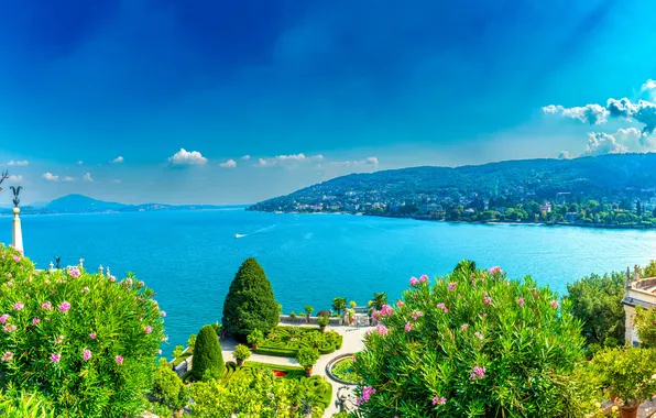 Picture sea, landscape, Italy, Isola Bella