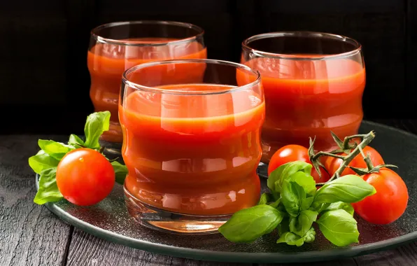 Juice, juice, tomatoes, tomatoes