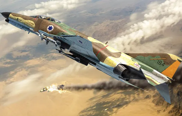 Picture double, The MiG-21, Israeli air force, McDonnell Douglas F-4 Phantom II, long-range fighter-interceptor, ANYWAYS, Yom …