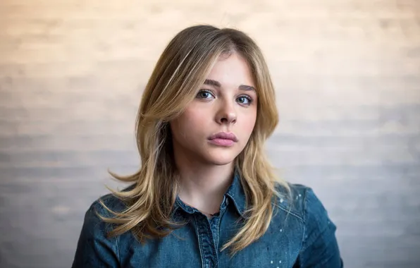 Look, girl, face, actress, blonde, shirt, Chloe Grace Moretz, Chloë Grace Moretz