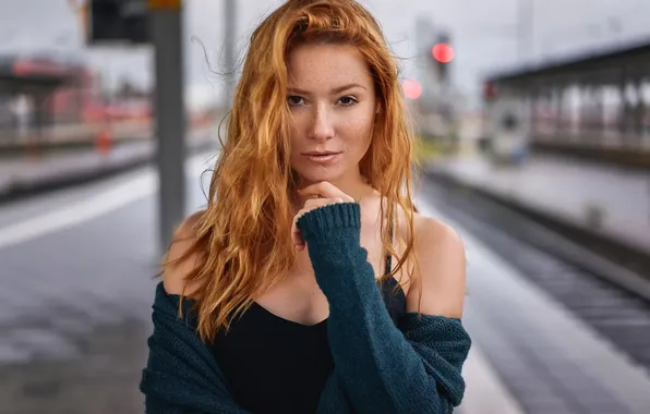 Freckles, the beauty, redhead