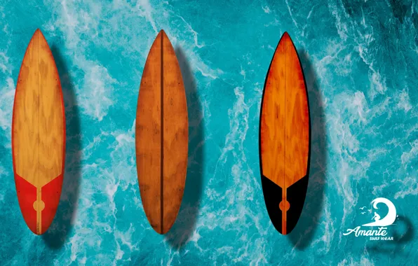 Logo, Surf, Board
