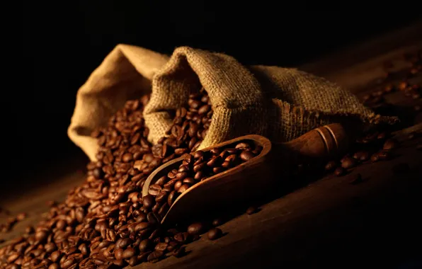 Picture grain, bag, coffee beans, bag, blade, shoulder, grain, coffee beans