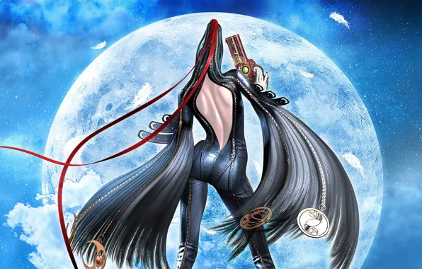 Wallpaper, guns, sexy, bayonetta, black hair