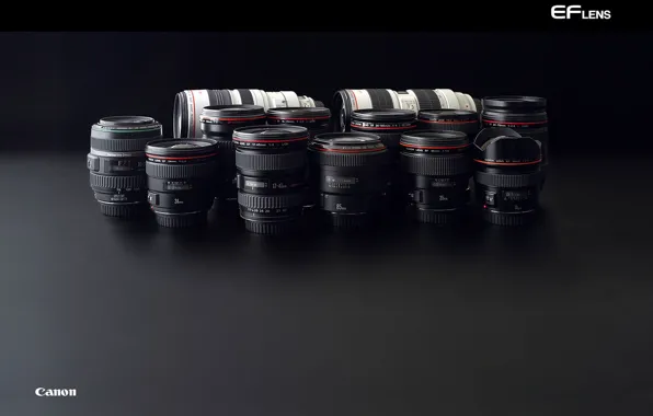 Picture technique, lens, black, Canon, lenses, series L