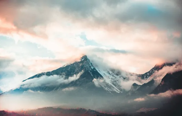 Nature, Clouds, Mountains, Fog, Austria, Mountain, Landscape, Nature