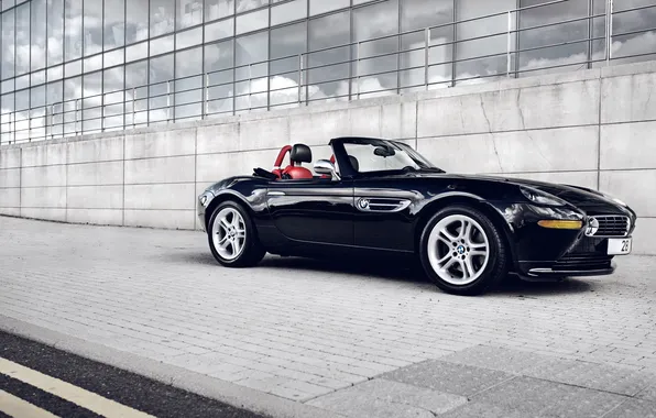 Picture black, the building, BMW, BMW, Roadster, car