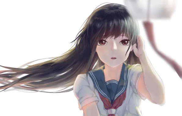 Picture look, the wind, hair, girl