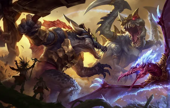 The game, art, champion, sixmorevodka studio, Prehistoric Splash - League of Legends