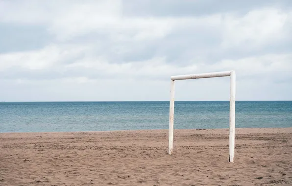 Picture beach, sport, minimalism, gate