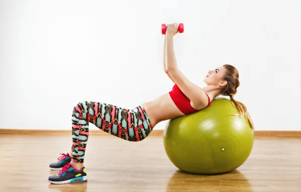 Picture woman, ball, fitness