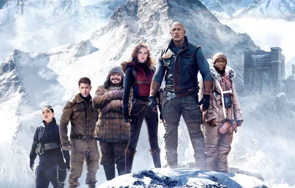 Picture snow, the wind, characters, Jumanji: a New level, Jumanji: The Next Level
