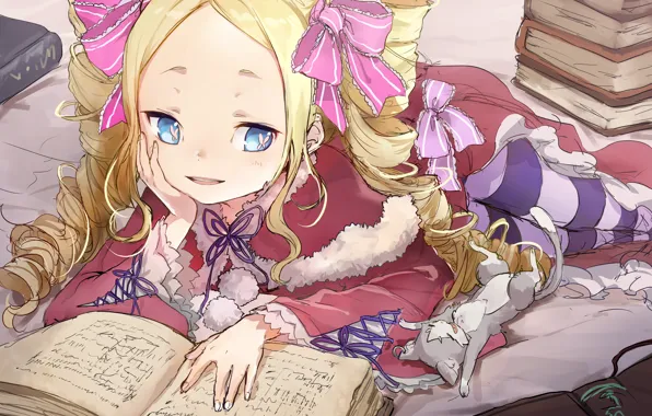 Girl, book, From scratch, Re: Zero Kara Hajime Chip Isek Or Seikatsu