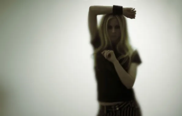 Picture glass, silhouette, singer, Avril Lavigne, avril lavigne
