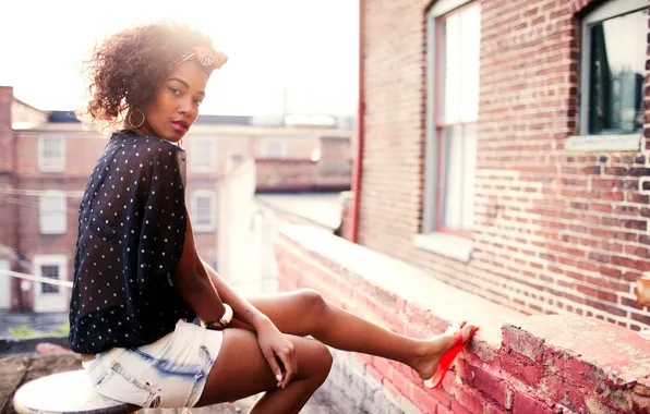 Picture girl, background, Teesha