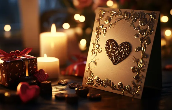 Love, holiday, heart, heart, hearts, heart, Valentine's Day, AI art