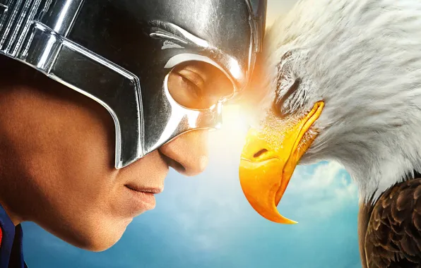 Helmet, eagle, the series, friends, poster, comic, DC Comics, John Cena