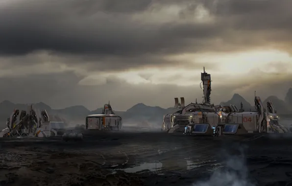 Surface, planet, Star Citizen, Outpost