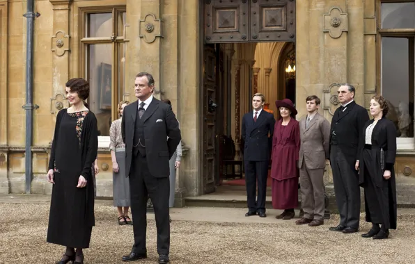 Meeting, frame, the series, drama, characters, Downton Abbey