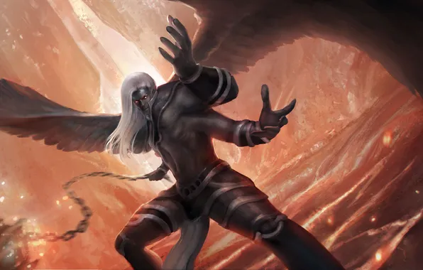 Wings, angel, hands, Dark Angel, Kisten