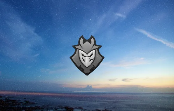 Sea, the sky, sunset, the evening, logo, Counter-Strike, League of Legends, csgo