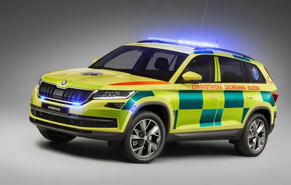 Flashers, ambulance, Skoda, Ambulance, medical, Kodiaq