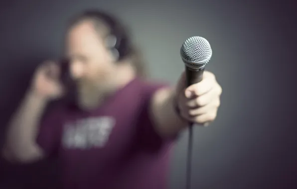 Picture background, people, microphone