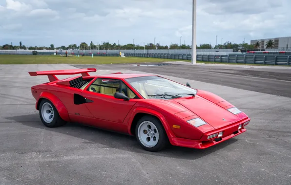 Download wallpaper Lamborghini, red, lambo, Countach, LP5000 S ...