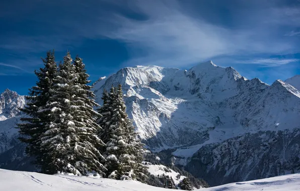 Picture snow, mountains, France, ate, Alps, France, Alps, Blanc