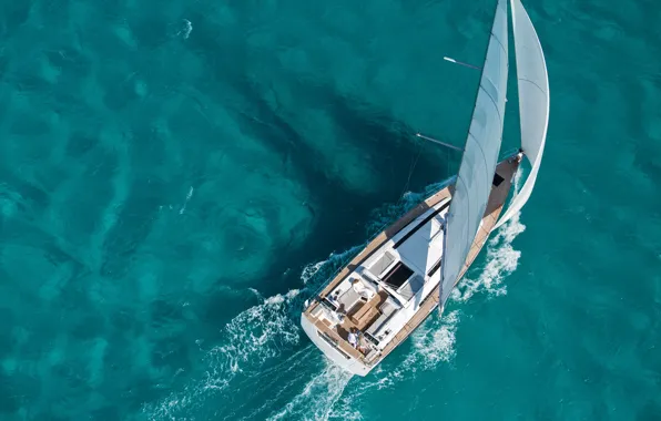 Sea, the way, the wind, yacht, wide, boat, sail