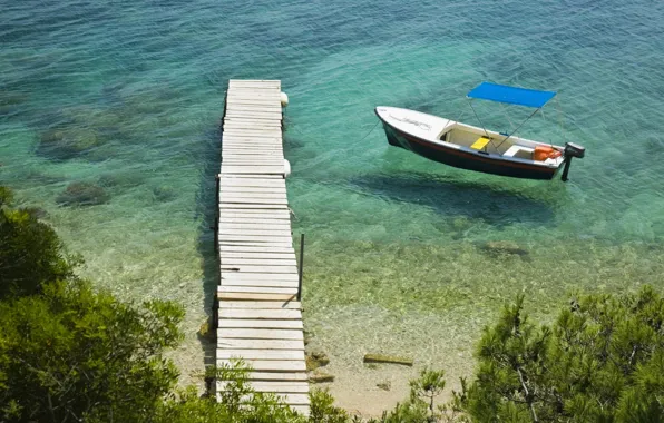 Sea, Boat, Landscape
