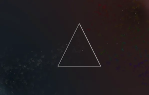 Rainbow, leafs, abstraction, triangle, multicolor, inspired