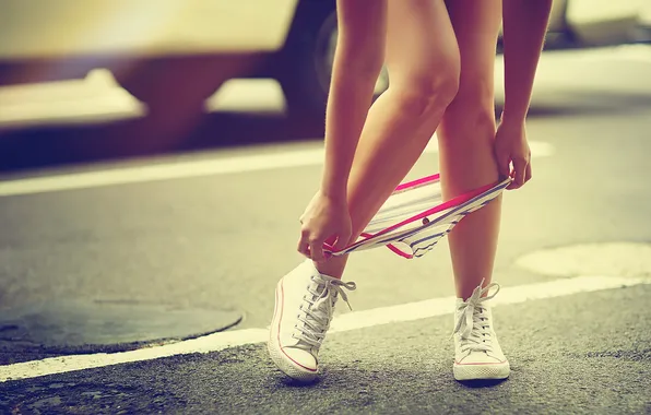 Girl, model, panties, sneakers, girl, legs, photographer, model