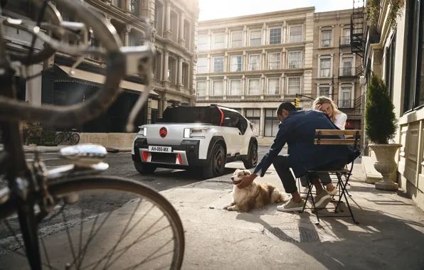 Concept, Home, Girl, Dog, The city, Guy, Citroen, Citroen