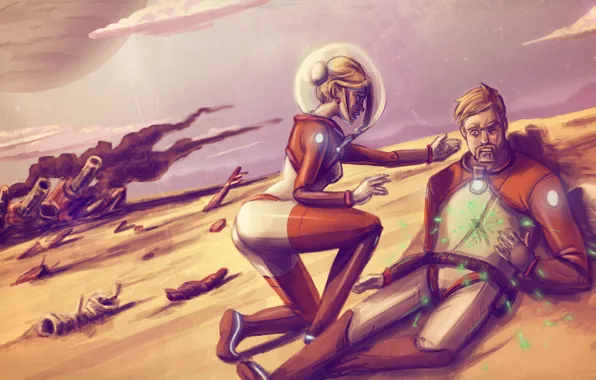 Picture girl, fiction, male, art