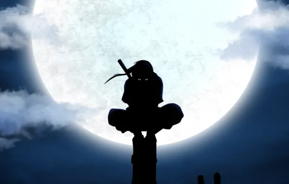 Night, the moon, Naruto, Naruto, Itachi