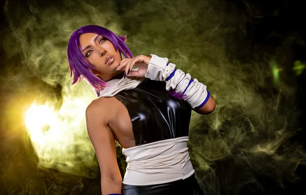 Light, reverie, smoke, scarf, costume, latex, belt, image