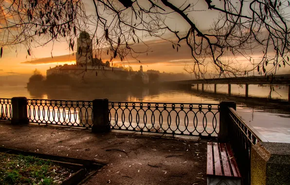 Picture morning, late autumn, Vyborg