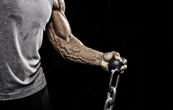 Pose, muscle, muscle, background black, athlete, biceps, arm wrestling, biceps
