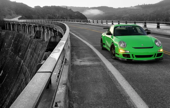 Picture road, auto, bridge, photo, cars, Porsche, cars, auto